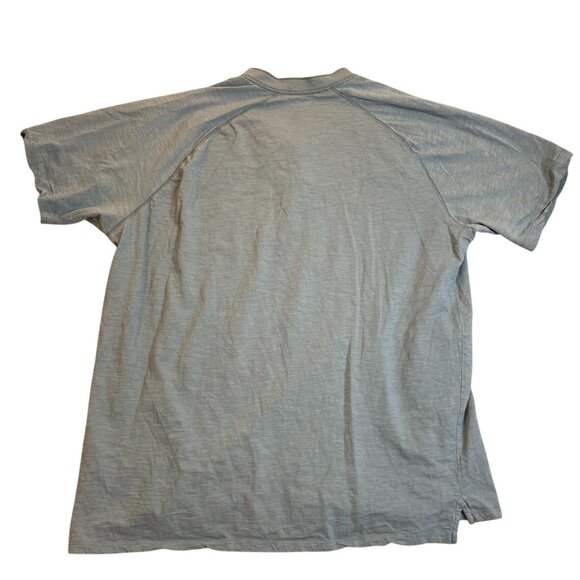 Gap Woman's Henley Shirt XXL Sage Green With 3-Button Placket & Raglan Sleeves - Picture 2 of 8